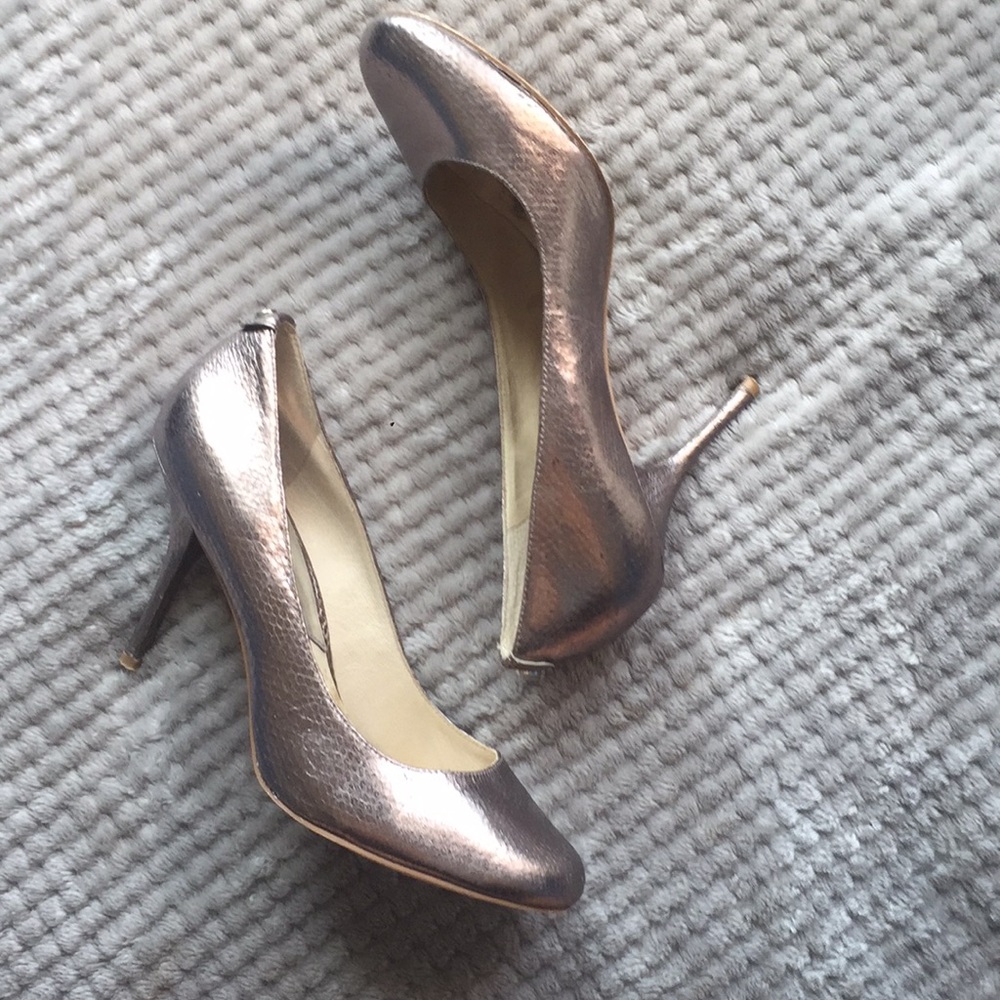 Michael Kors Metallic Snake Skin Pumps